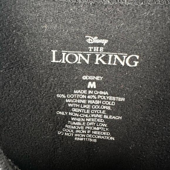 Simba Crew Sweatshirt Spell out Disney The Lion King Black Medium - Picture 6 of 8